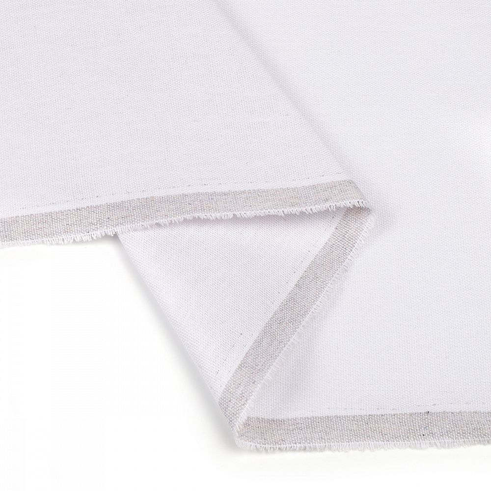 Льняная ткань 185 г/м², 140 см / 10 метров, TBY.Li-1004-01, цв.1 белый