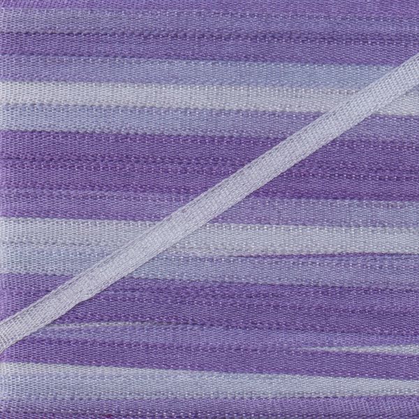 Лента (тесьма) шелковая 2.0 мм / 45.5±0.5 метров, M030 сиреневый/т. сиреневый, Gamma SRM-2