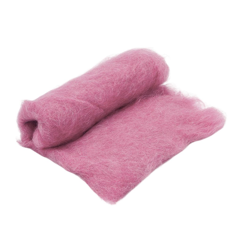 Шерсть для валяния Ангорка 100 г, Камтекс, 088 брусника