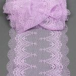 Кружево бельевое эластичное 230 мм / 10 м, 8037, цв.F165 нежная сирень, Kruzhevo