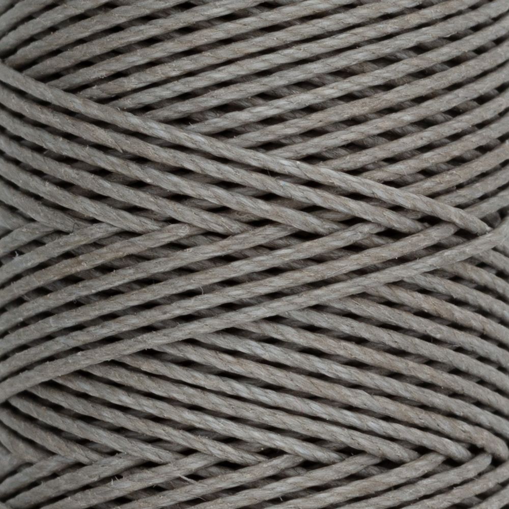 Нитки для кожи вощёные кручёные (Рами) 0.55 мм, 25 м, 013 св. серый, LC-004, Промысел