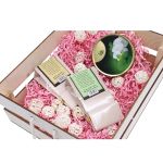 Набор для оформления подарка "Маффины", ящик 25х20 см, белый