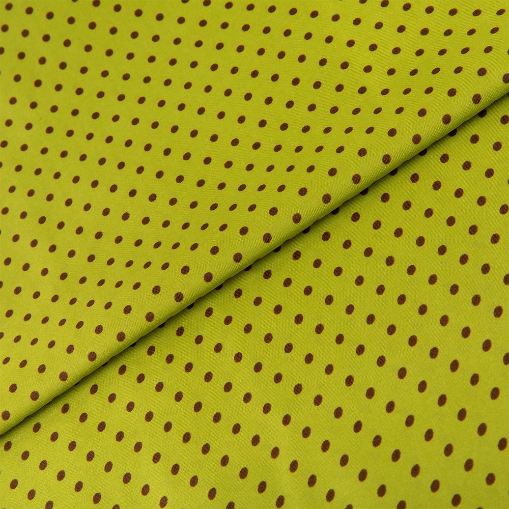 Ткань блузочная Poly satin 75 г/м², 200х145 см, 18 салатовый/коричневый, Gamma PSS-002