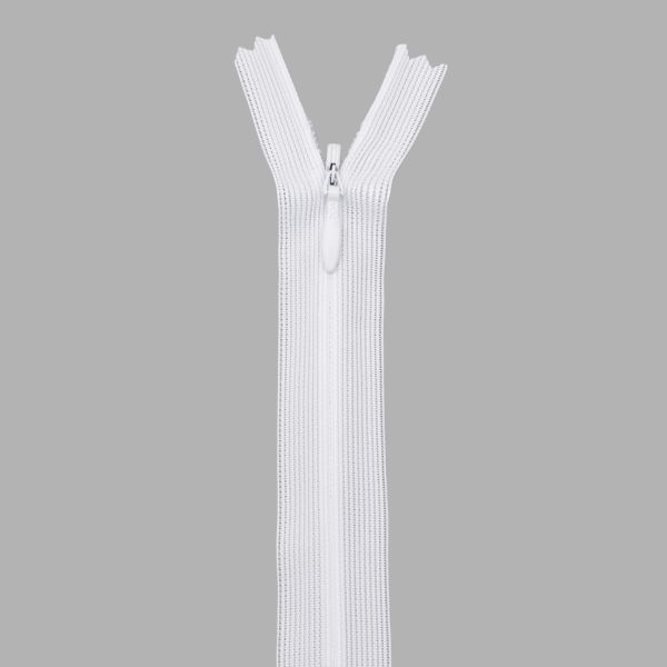 Молния потайная (скрытая) Т3 (3 мм) 1 зам., н/раз., 20 см, белый, 31201 / 20, 10 шт