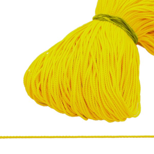 Шнур плетеный ⌀1.5 мм / 100 метров, 006 желтый