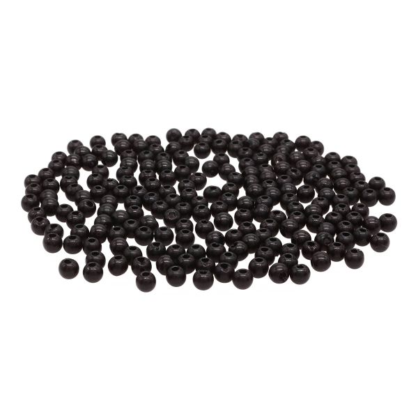 Бусины пластик ⌀4 мм, полупрозрачные, 20 г, 600±20 шт, Astra&Craft, 034 черный