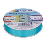 Лента репсовая (в рубчик) 25.0 мм / 45.5 метра, 092 бирюза, Gamma GR-25