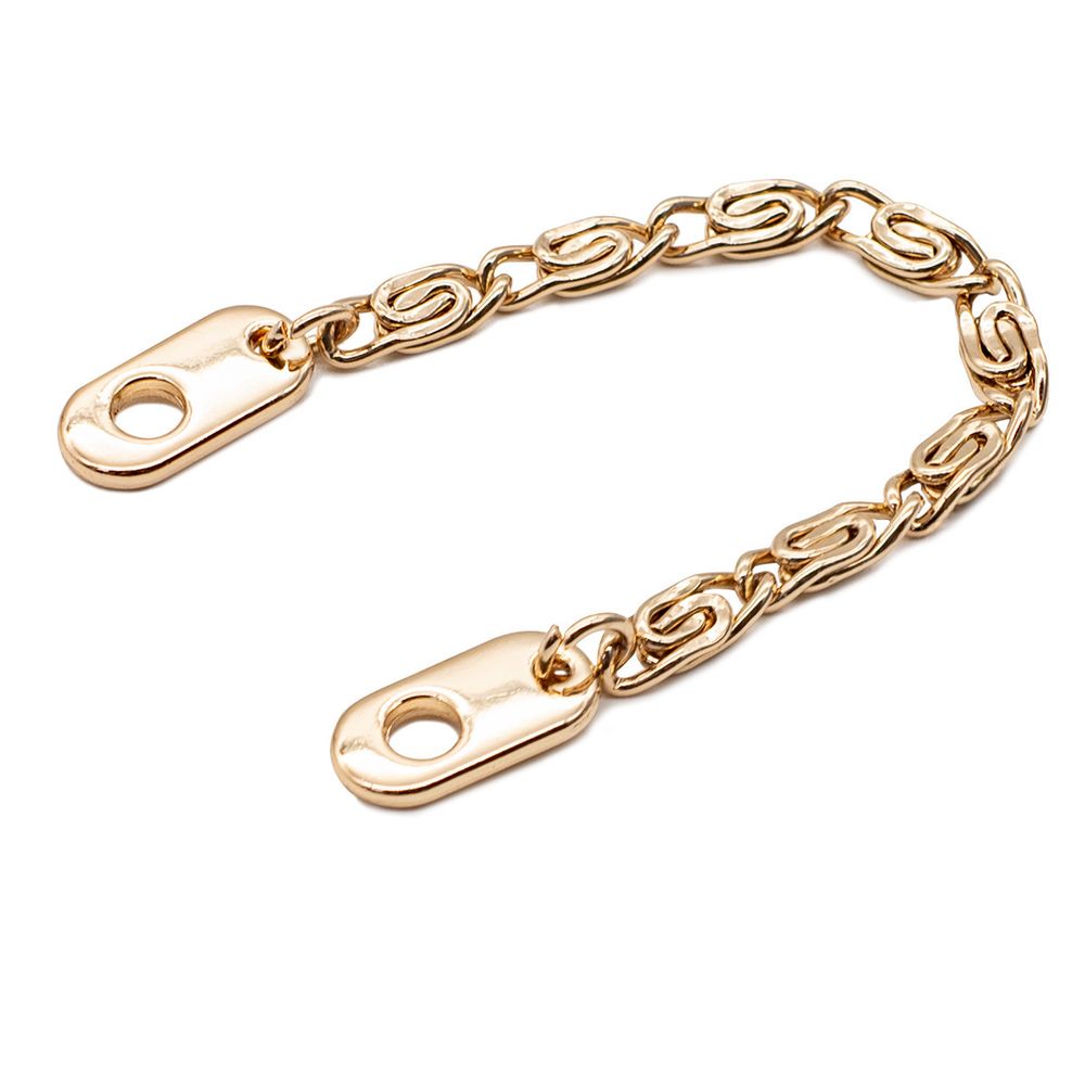 Вешалка-цепочка для одежды 110х5 мм, золото, 10 шт