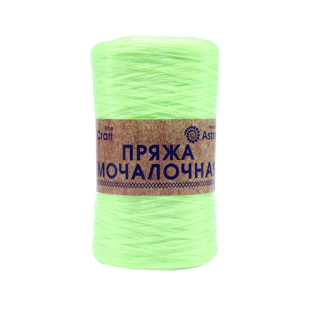 Пряжа Astra Premium (Астра Премиум) Мочалочная / уп.10 мот. по 50 г, 200 м, салатовый