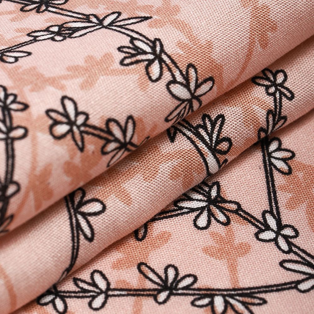 Штапель 90 г/м², 145 см / 2 метра, TBY.Vi.pr.E1326.01.2, цв.01 персиковый