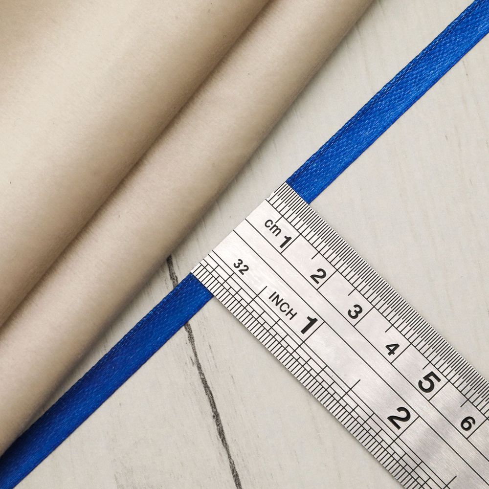 Лента атласная 1-сторонняя 6.0 мм / 22.86±1 метров, 154 ярко-голубой, Globus