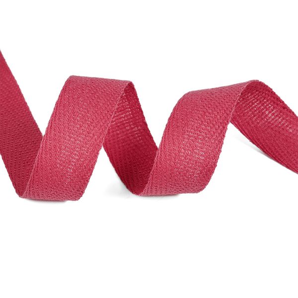 Тесьма (лента) киперная (100 х/б) 17 мм / 50 метров, 3,26 г/п.м., 12.2С-256К.17.265 цв.ярк.розовый