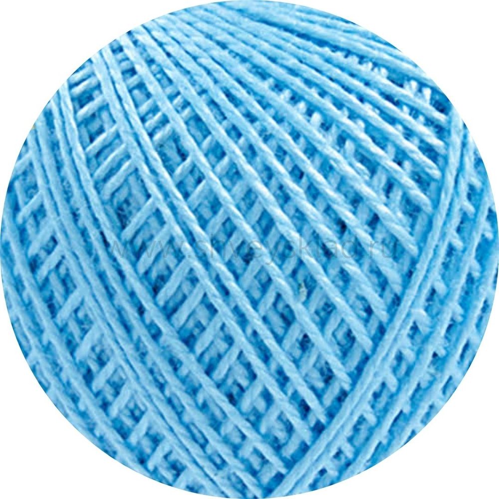 Пряжа ПНК им.Кирова Ирис / уп.20 мот. по 25 г, 150м 2706 голубой