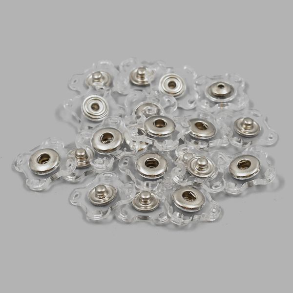 Кнопка пришивная металл ⌀21.0 мм, металл, clear, 10 шт