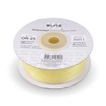 Лента капроновая (органза) 25.0 мм / 22.8±1 метра, 011 св.желтый, Blitz OR-25