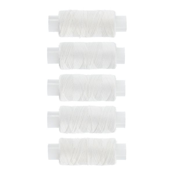 Нитки 40 ХБ 100% хлопок 164 я 150 м, 5 шт, белый