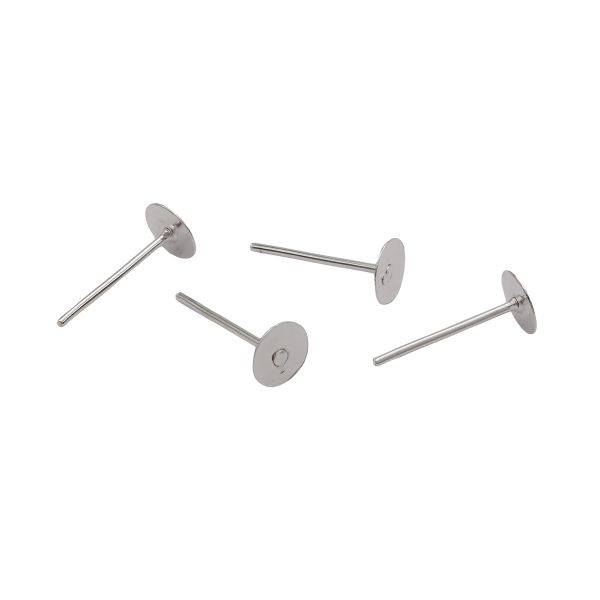 Основа для серег-гвоздик, 4 штук, Astra&Craft (Серебро), 4AR263