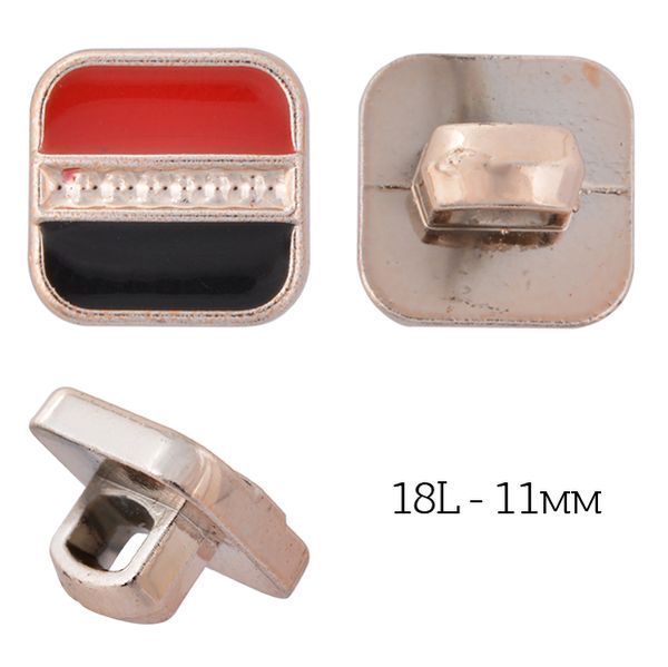 Пуговицы на ножке пластик 42 цв. черный/белый/красный 18L-11мм, 50 шт