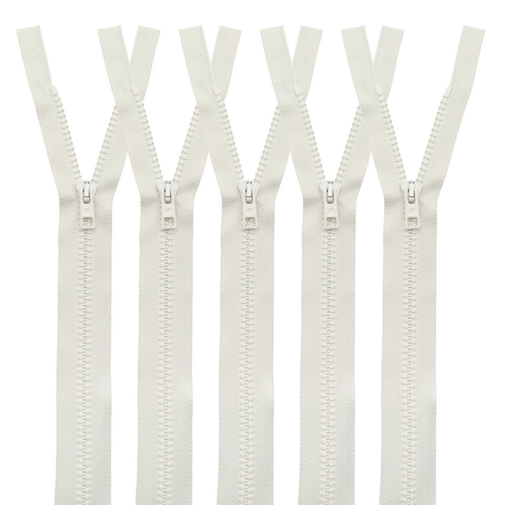 Молния трактор Arta Т6 (6 мм) 1 зам., разъем., 75 см, цв. 151 св.ваниль, 5 шт