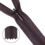 Молния потайная (скрытая) Т3 (3 мм) 1 зам., н/раз., 50 см, шоколад нейлон, 31334 / 50, 10 шт