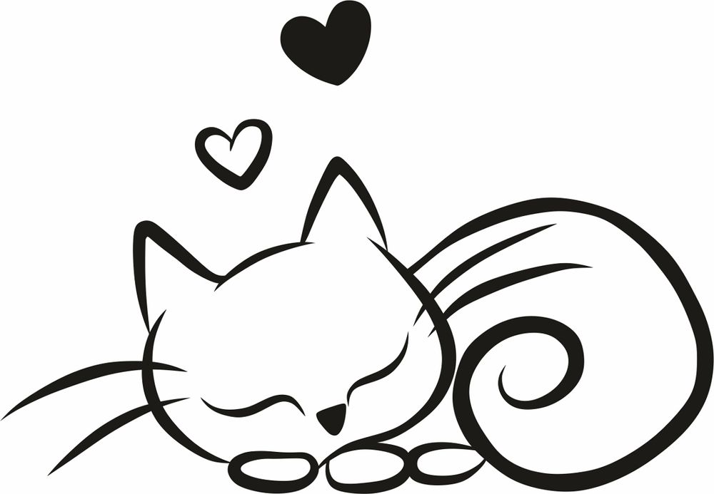 Термоаппликация Gamma Термотрансфер M №04, 1 шт, M-423 Спящая кошка 7.5х11 см