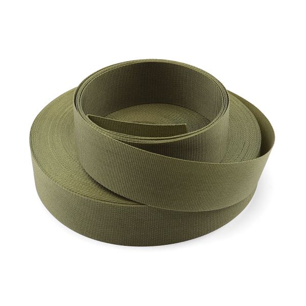 Стропа (ременная лента) 25 мм / 25 метров, толщ. 0.5 мм, [6.7 г/пог.м], 100% нейлон, хаки