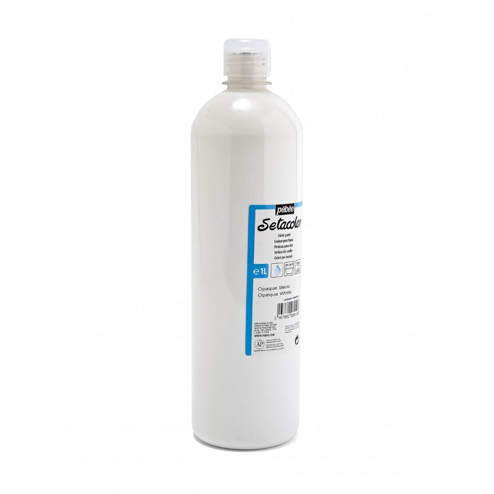 Краска для ткани непрозрачная Setacolor Opaque 1000 мл, 293-010 белый, Pebeo, 293-010