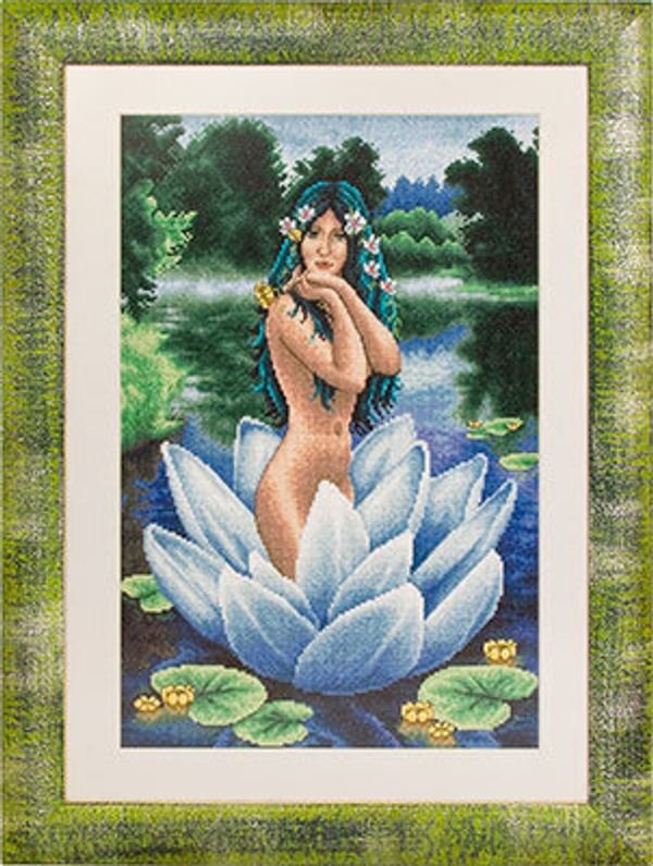 Набор для вышивания нитками Panna, Золотая серия, Нимфа, 25,5х36 см