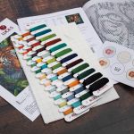 Набор для вышивания нитками Luca-S, Тигр в джунглях, 27х27см