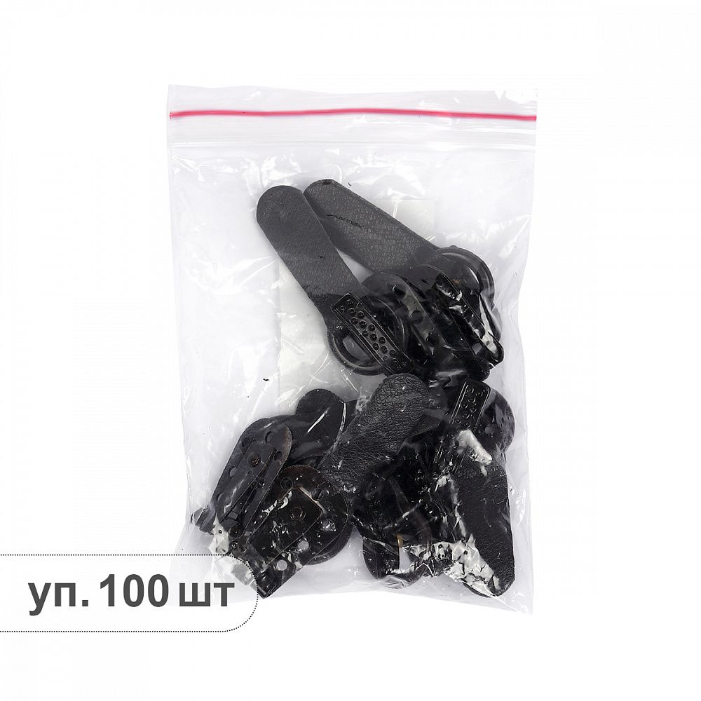 Крючок шубный TBY 50 мм, TBY-0122, цв. черный уп. 100 шт