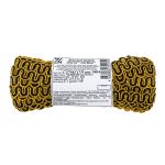 Тесьма декоративная 10 мм / 10 метров, метал. рис. 8657, черный/ под золото, Blitz