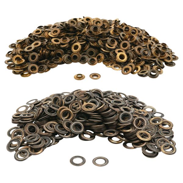 Люверсы металл ⌀12.0 мм (внутр.), h6.68 мм (внутр.), №26, сталь, New Star, антик, уп≈1000 шт