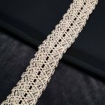 Кружево вязаное (тесьма) 48 мм / 13.72 метра, хлопок, неотбеленный, 3AR3370