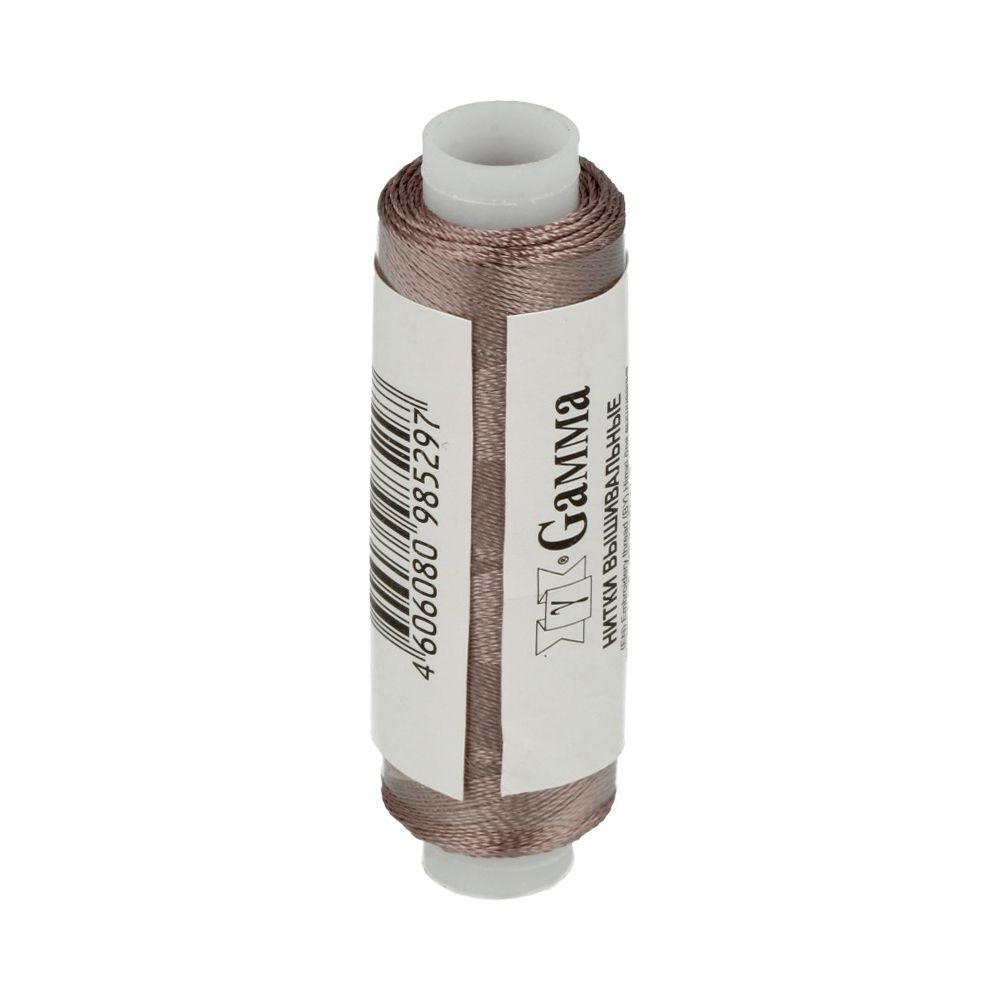 Нитки вышивальные Gamma V150/2, 10х200 ярдов, 3488 серо-коричневый