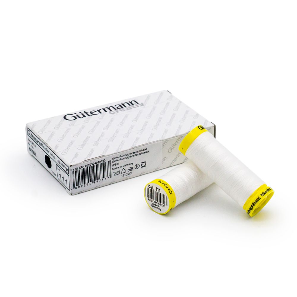 Нитки для трикотажа Gutermann Maraflex, 150м, 111 айвори, 5 катушек