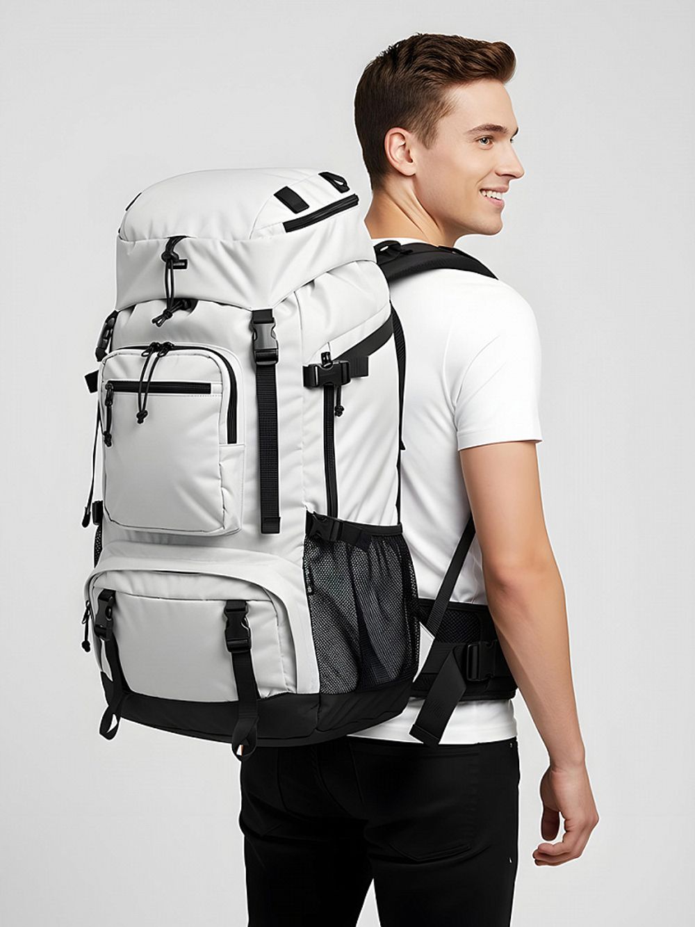 Оксфорд 200D PU1000 78 г/м², 150 см / 5 метров, ОКС.TBY200D.S501.5, S501 белый