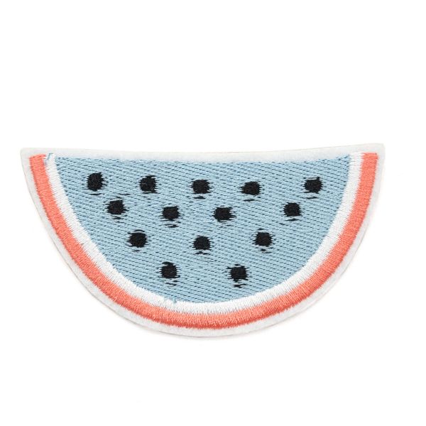 Термоаппликация Долька арбуза, голубая/розовая 4х8см, Hobby&Pro