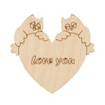 Заготовка из фанеры Подвеска, Влюбленные совушки, 9х8.5 см, ВД-643 Mr.Carving