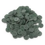 Пуговицы 2 прокола 28L (C153 зеленый), 0312-0386А, 144 шт