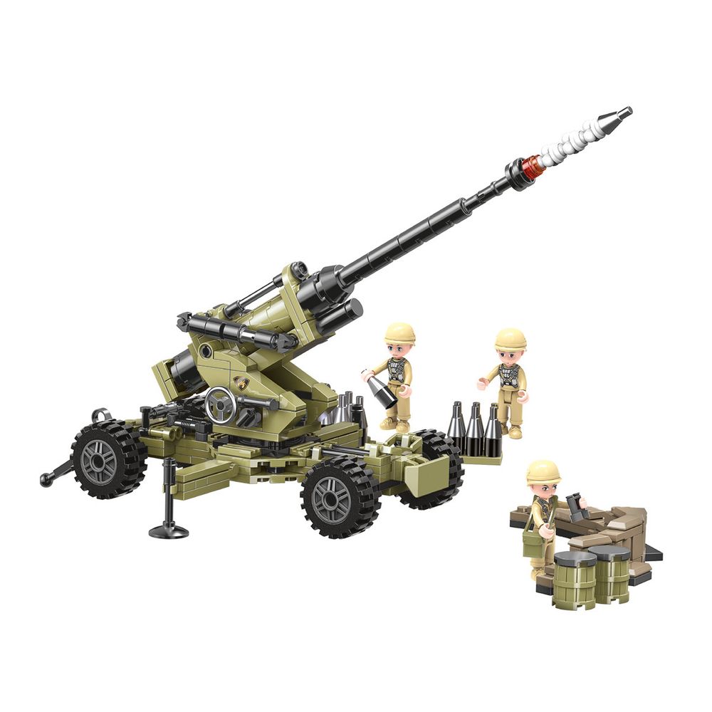 Конструктор пластиковый Пушка 317 элемент, Поделкин PLJ-05