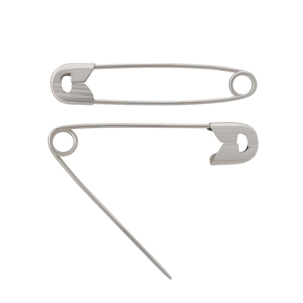 Булавки английские l=35 мм, никель, 100 шт, С-16