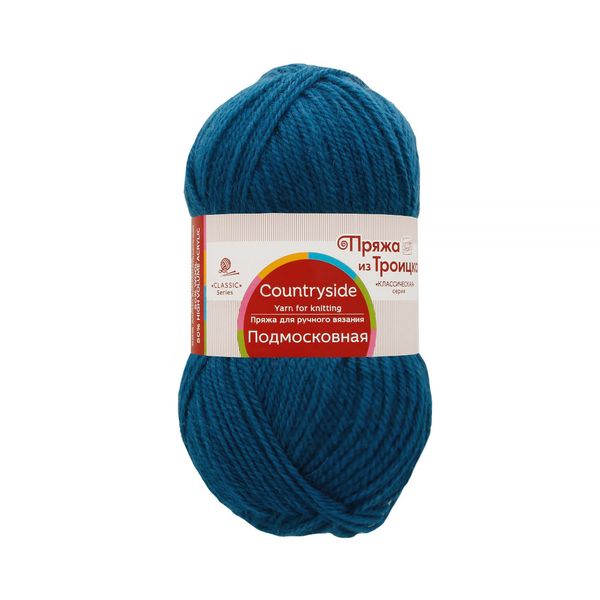Пряжа Троицкая Подмосковная / уп.10 мот. по 100 г, 250 м, 014 морская волна