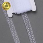 Кружево отделочное в стиле "трикотаж" 15 мм диз. 279, цв.01 белый, уп. 27,4 м