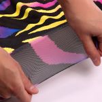 Сетка бельевая эластичная 120 г/м², шир.150 см / 1 метр, T-066, цв.1 цветная полоска /T-066.1.1/