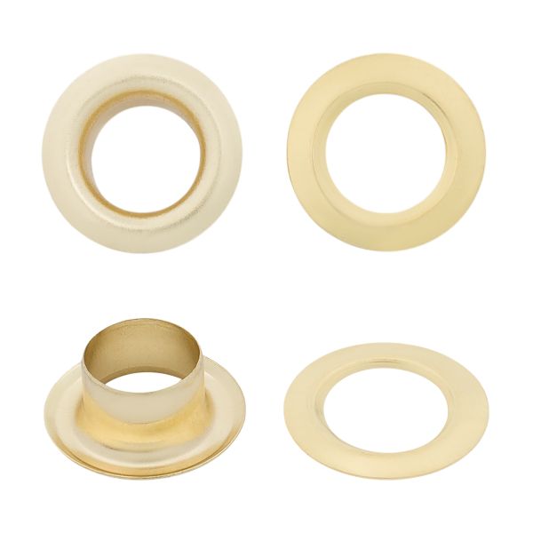 Люверсы металл ⌀6 мм, цв. золото BIG, 06-1922/23, 100 шт, BIG