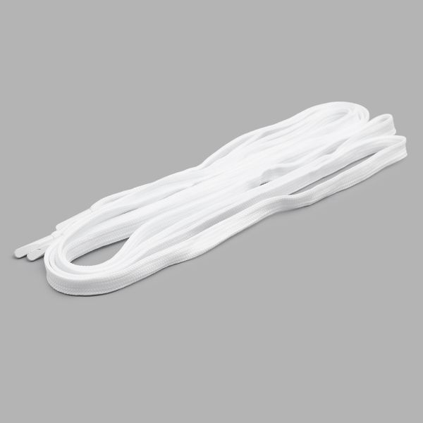 Шнурки плоские с металлическим наконечником 10.0 мм / 150 см, 1 пара (2 шт), белый, 6220-0134
