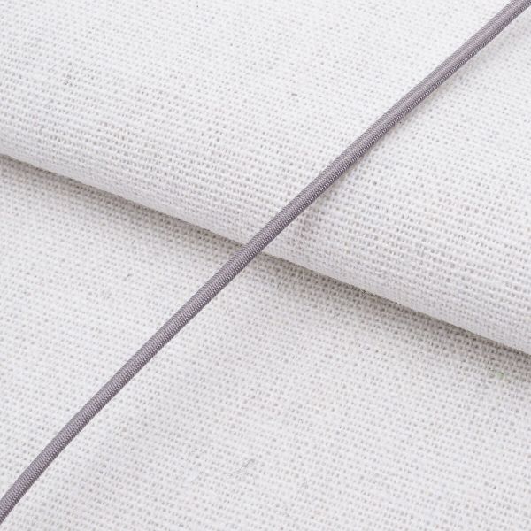 Резинка шляпная (шнур эластичный) ⌀2.0 мм / 30 метров, св.серый