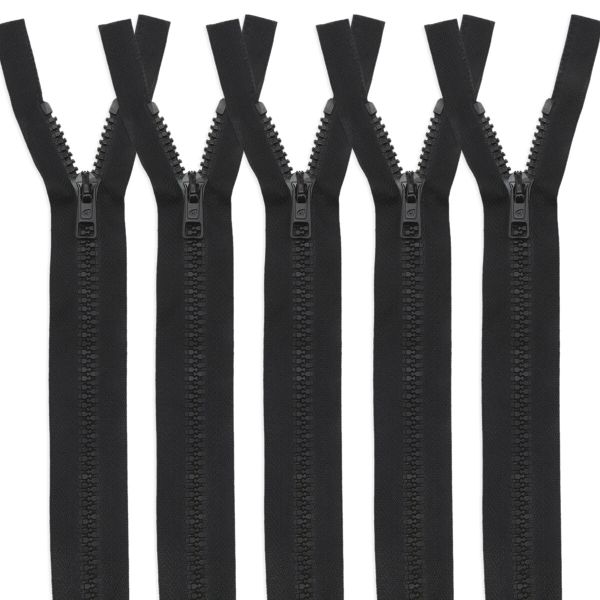 Молния трактор Arta Т6 (6 мм) 1 зам., разъем., 90 см, цв. 077 черный, уп.5 шт