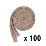 Шнурки декоративные плоские (для одежды) 10 мм / 135 см, 100 шт (130 темно-бежевый), 3AR2807