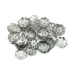 Шапочка для бусин, 6,5мм 50 шт в упак, Астра, Никель